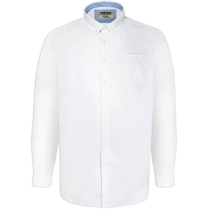 Plus Size Richard Basic Oxford L/S Shirt White