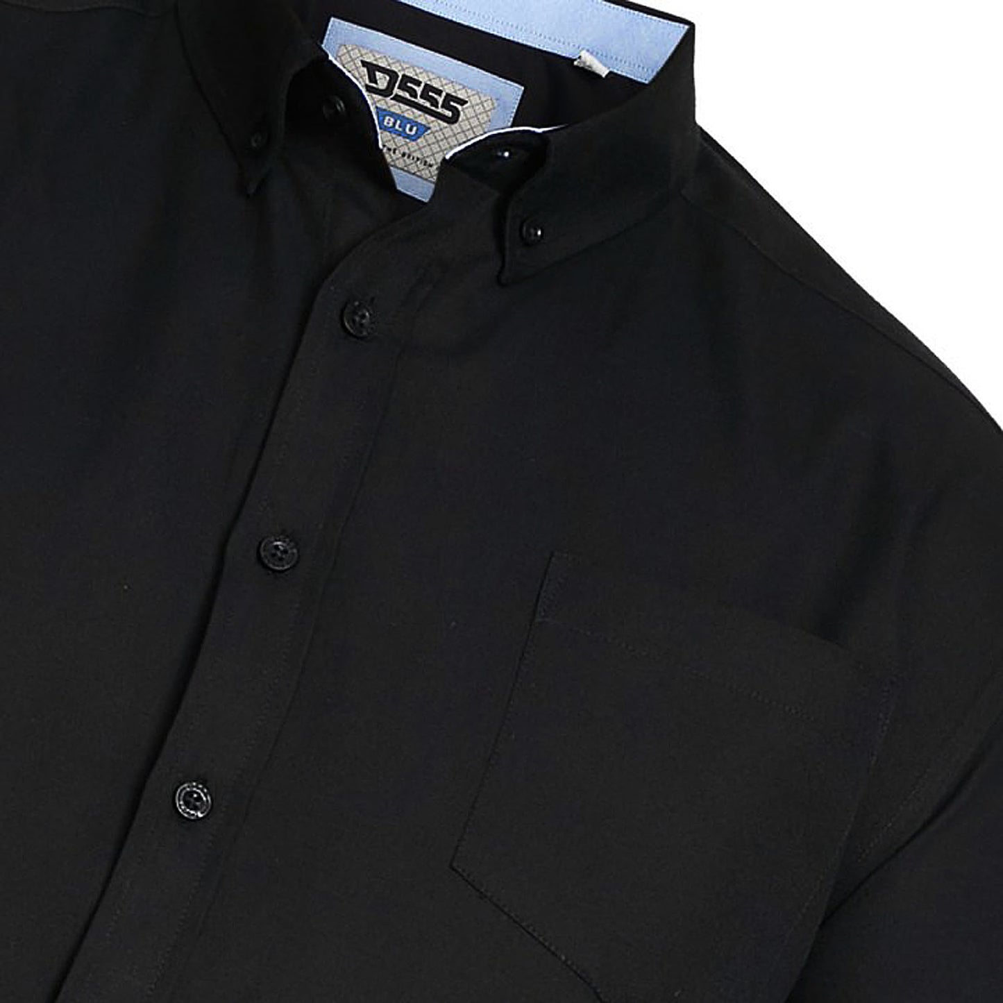 Plus Size Richard Basic Oxford L/S Shirt Black