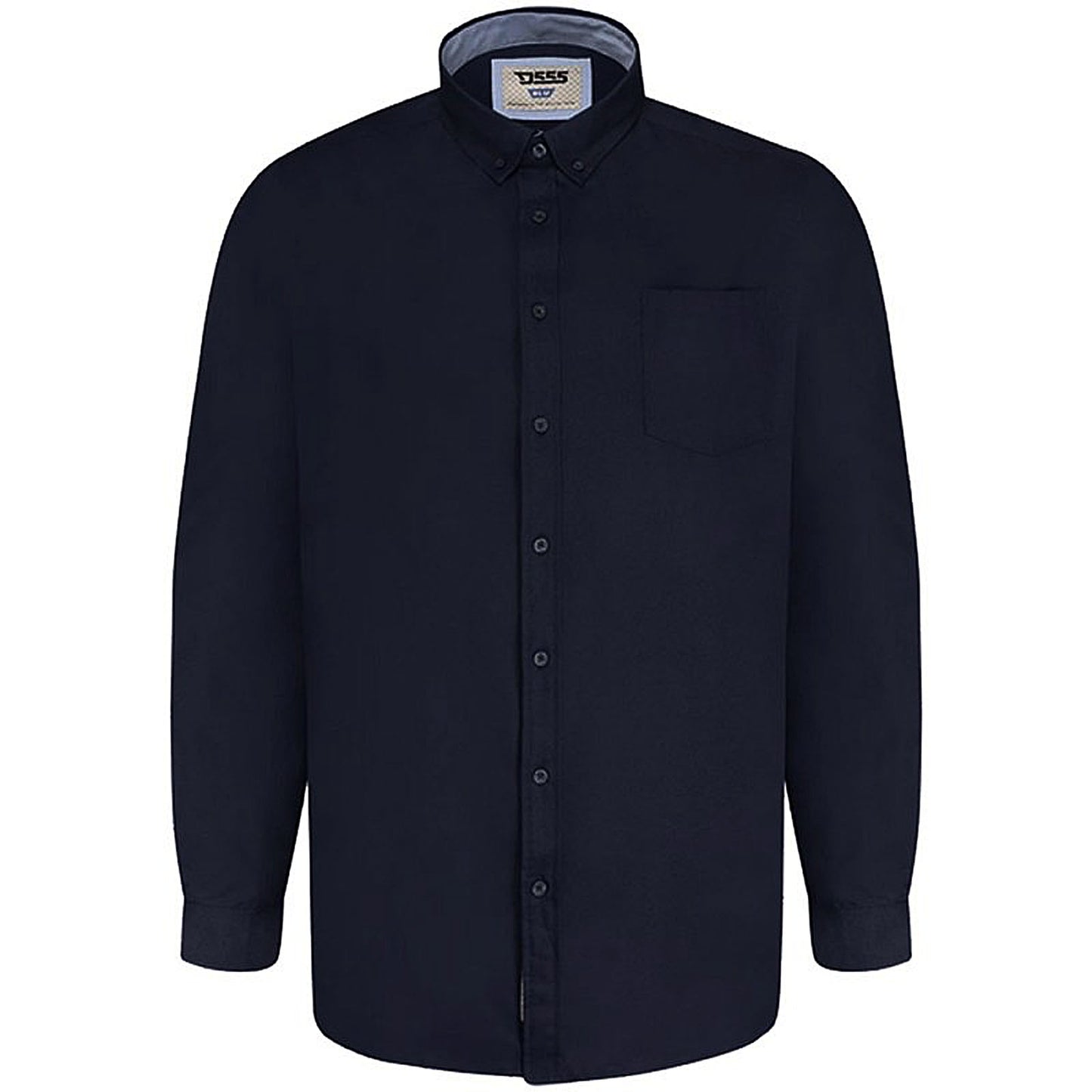 Plus Size Richard Basic Oxford L/S Shirt Navy