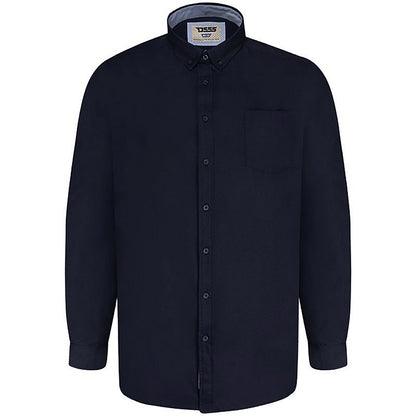 Plus Size Richard Basic Oxford L/S Shirt Navy