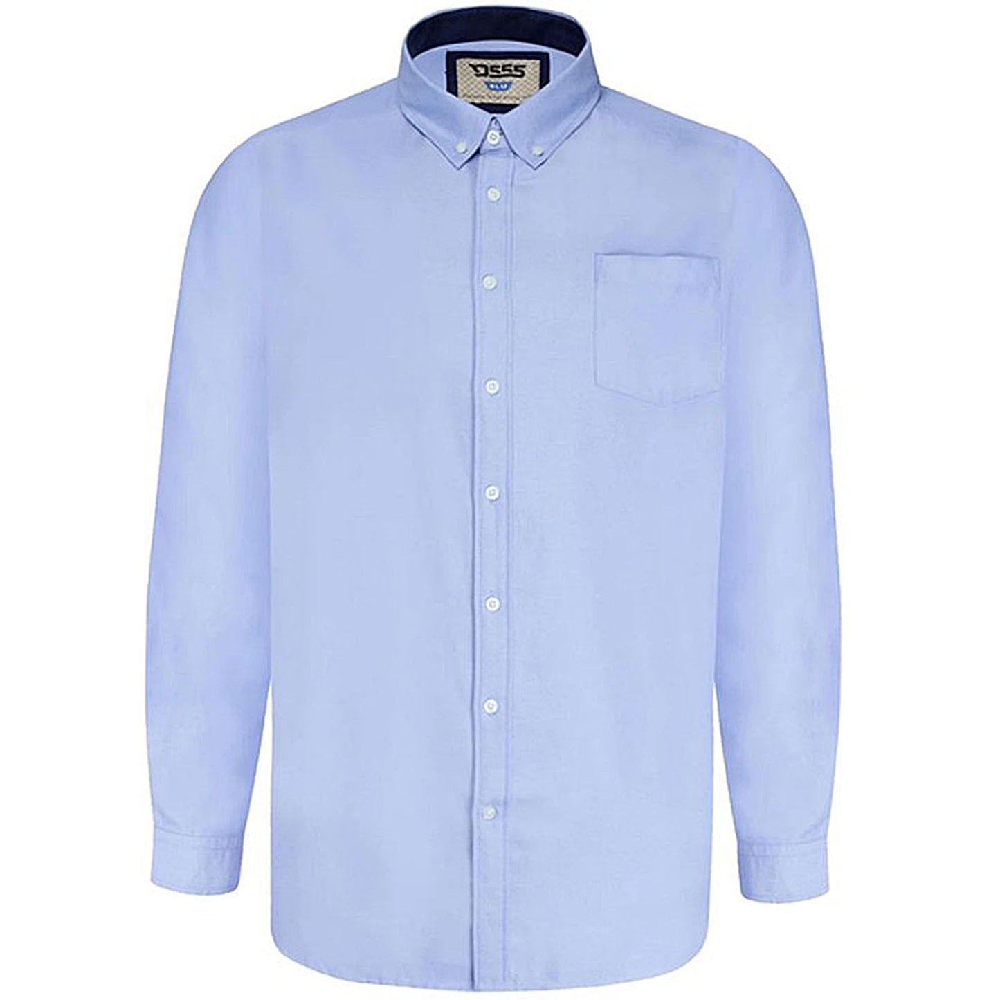 Plus Size Richard Basic Oxford L/S Shirt Sky Blue