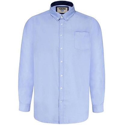 Plus Size Richard Basic Oxford L/S Shirt Sky Blue