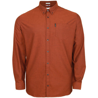 Ben Sherman Plus Size 65094 Oxford L/S Shirt Burnt Orange