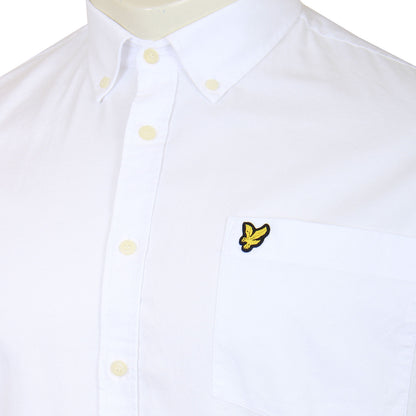 Lyle & Scott Plus Size Oxford Short Sleeve Shirt White