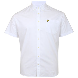 Lyle & Scott Plus Size Oxford Short Sleeve Shirt White