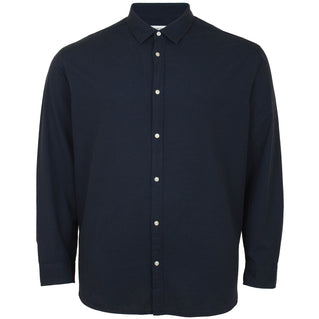 Jack & Jones Plus Size Linen Blend L/S Shirt Navy Blazer