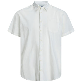 Jack & Jones Plus Size Tulum Linen S/S Shirt Cloud Dancer