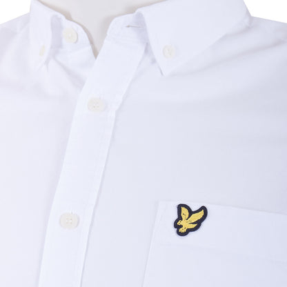 Lyle & Scott Plus Size Sw1304 Oxford Pocket S/S Shirt White