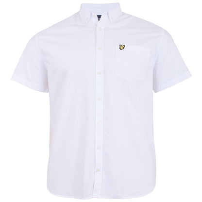 Lyle & Scott Plus Size Sw1304 Oxford Pocket S/S Shirt White