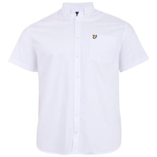 Lyle & Scott Plus Size Sw1304 Oxford Pocket S/S Shirt White