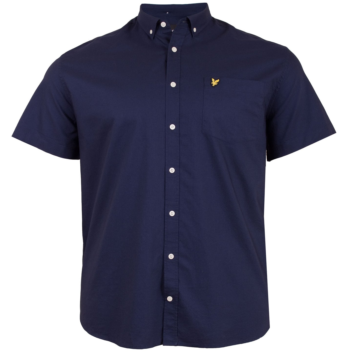 Plus Size Sw1304 Oxford Pocket S/S Shirt Navy