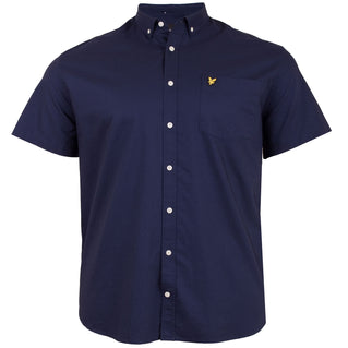 Lyle & Scott Plus Size Sw1304 Oxford Pocket S/S Shirt Navy