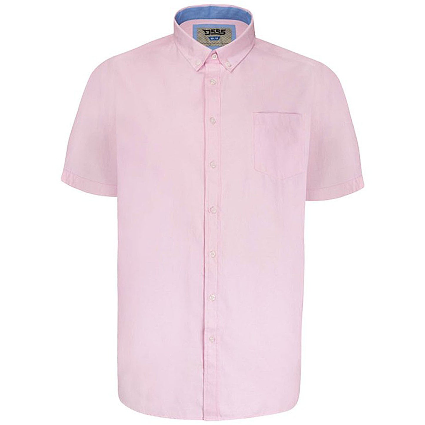 Plus Size James Basic Oxford S/S Shirt Pink