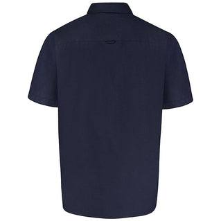 D555 Plus Size James Basic Oxford S/S Shirt Navy