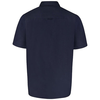 Plus Size James Basic Oxford S/S Shirt Navy