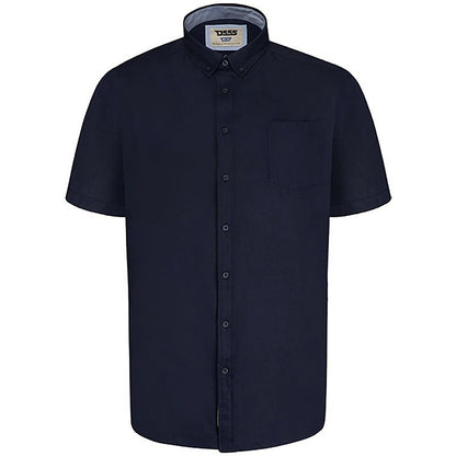 Plus Size James Basic Oxford S/S Shirt Navy