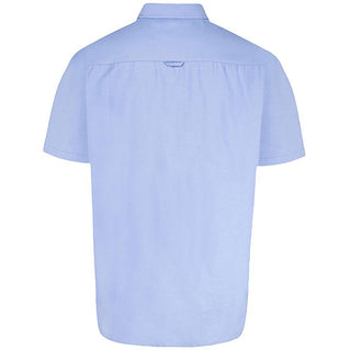 D555 Plus Size James Basic Oxford S/S Shirt Sky Blue