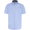 D555 Plus Size James Basic Oxford S/S Shirt Sky Blue