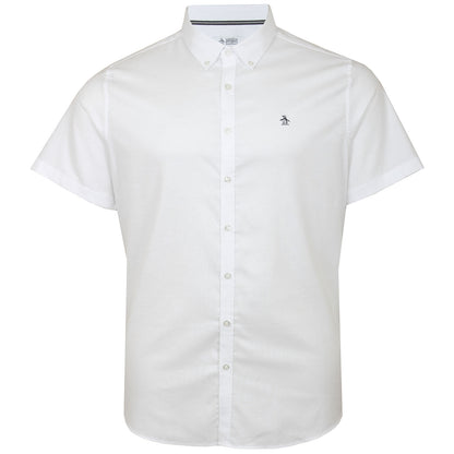 Original Penguin Plus Size Ojwb0037 Oxford Stretch S/S Shirt Bright White