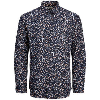 Jack & Jones Plus Size Bla Nordic Print L/S Shirt Night Sky