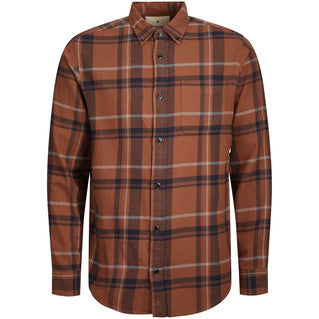 Jack & Jones Plus Size Blu Brook Check Twill L/S Shirt Cambridge Brown