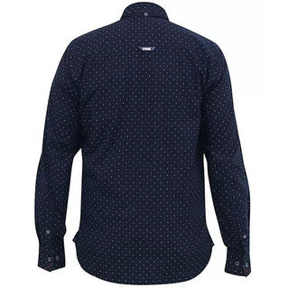 D555 Plus Size Epping Aop L/S Shirt Navy