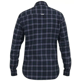 D555 Plus Size Luton Flannel Check L/S Shirt Navy Check