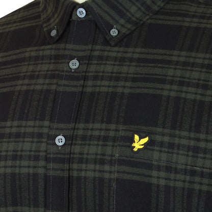 Lyle & Scott Plus Size Lw1904 Check Flanel L/S Shirt Mountain Moss