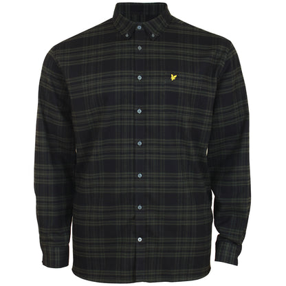 Lyle & Scott Plus Size Lw1904 Check Flanel L/S Shirt Mountain Moss