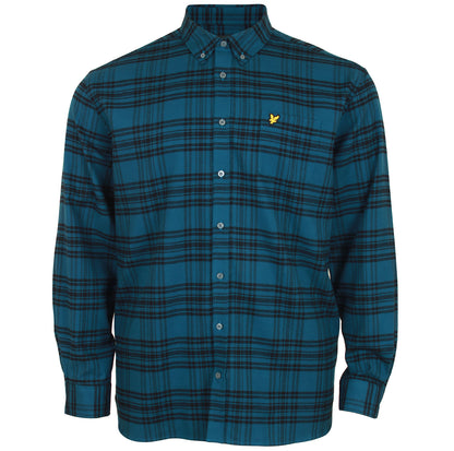 Plus Size Lw1904 Check Flanel L/S Shirt Apres Navy