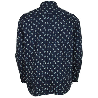 Ben Sherman Plus Size 74125 Paisley L/S Shirt Dark Navy