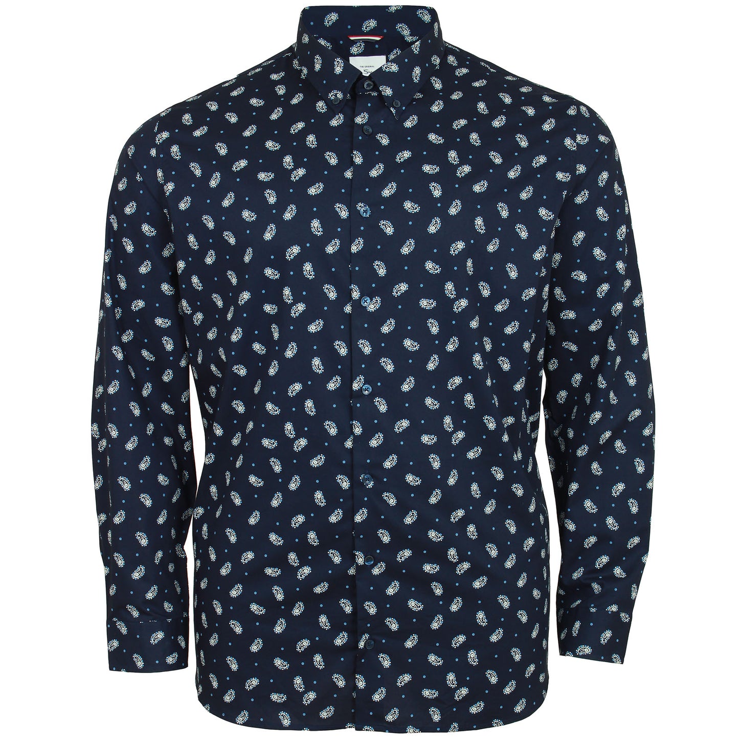 Ben Sherman Plus Size 74125 Paisley L/S Shirt Dark Navy