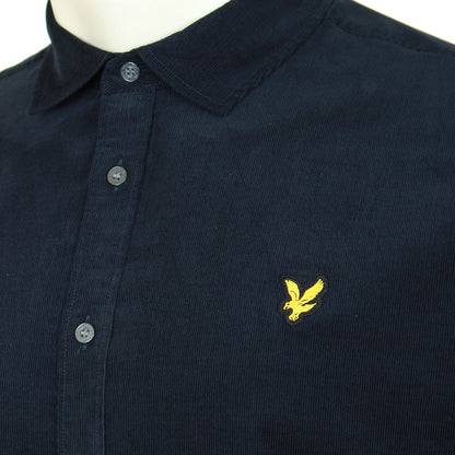 Lyle & Scott Plus Size Lw1710 Needle Cord L/S Shirt Muddy Navy