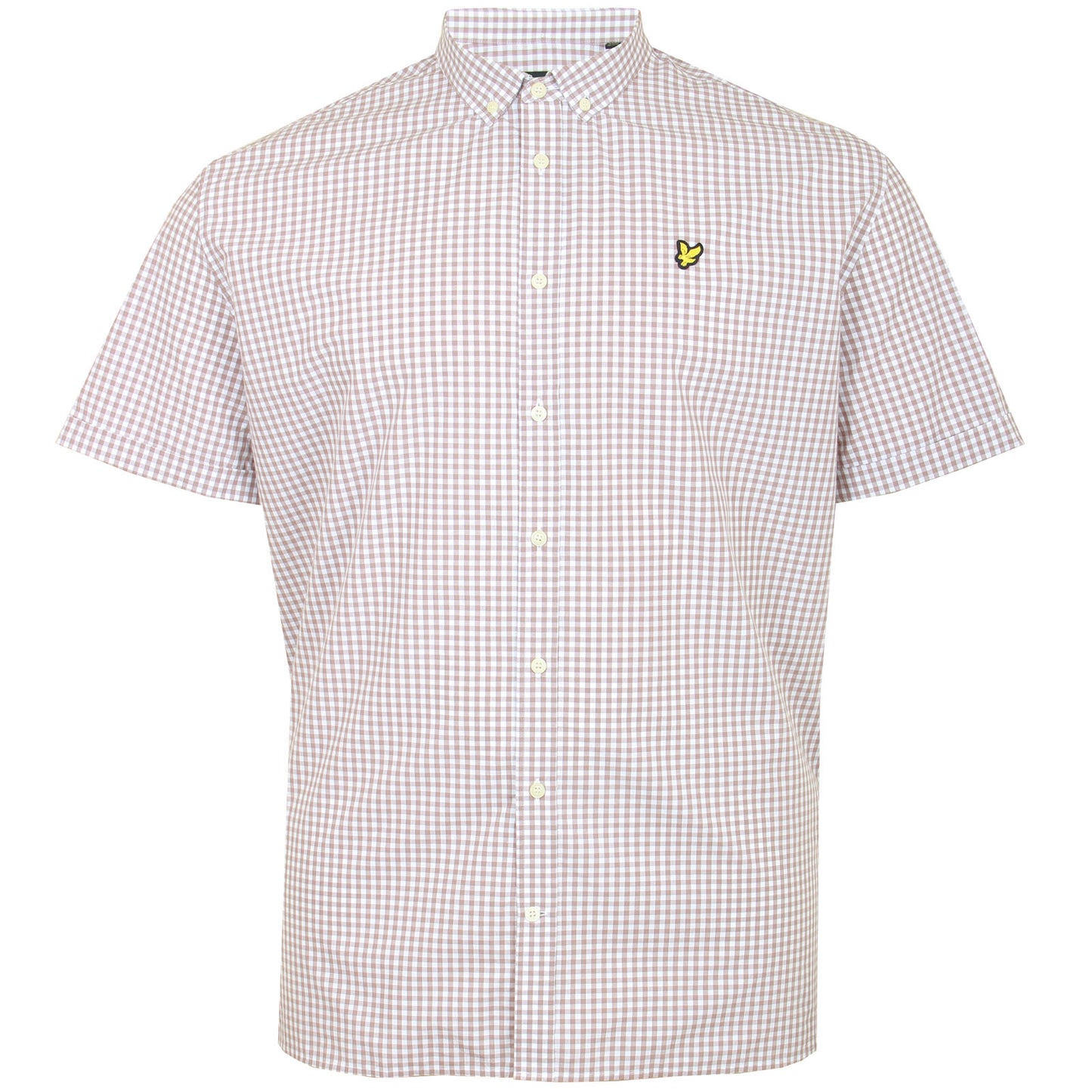 Lyle & Scott Plus Size Sw1201 Gingham S/S Shirt Hutton Pink/White