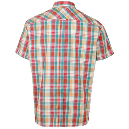 Plus Size 75937 Gingham Overcheck S/S Shirt Kingfisher