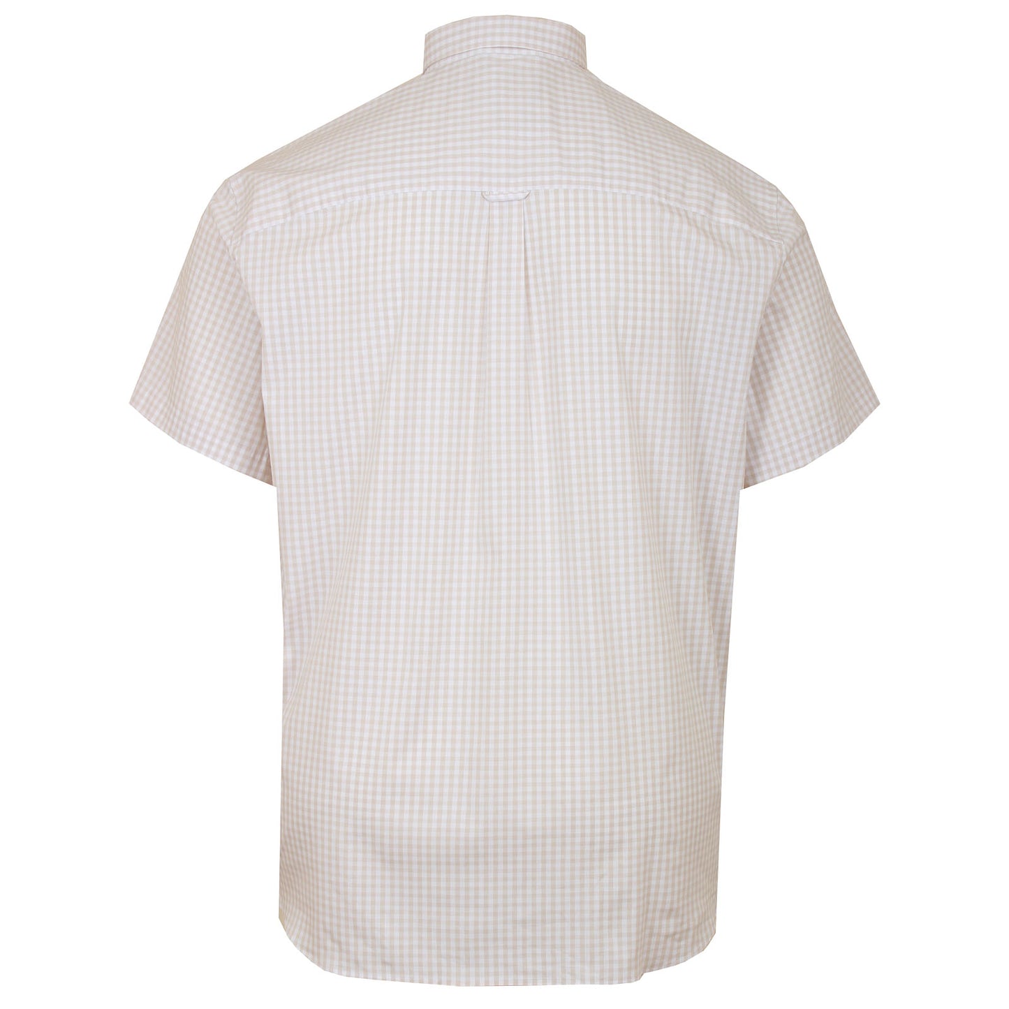 Lyle & Scott Plus Size Gingham Slim Short Sleeve Shirt Cove/White