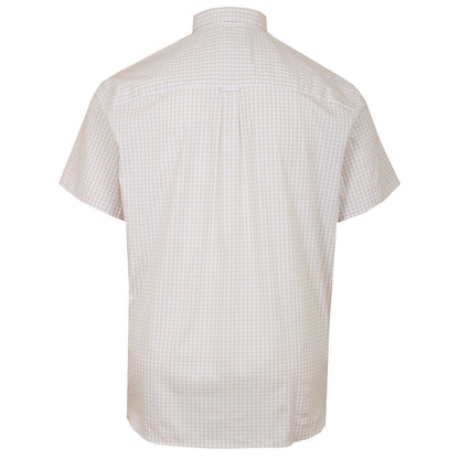 Plus Size Sw2005 Gingham Slim S/S Shirt Cove/White