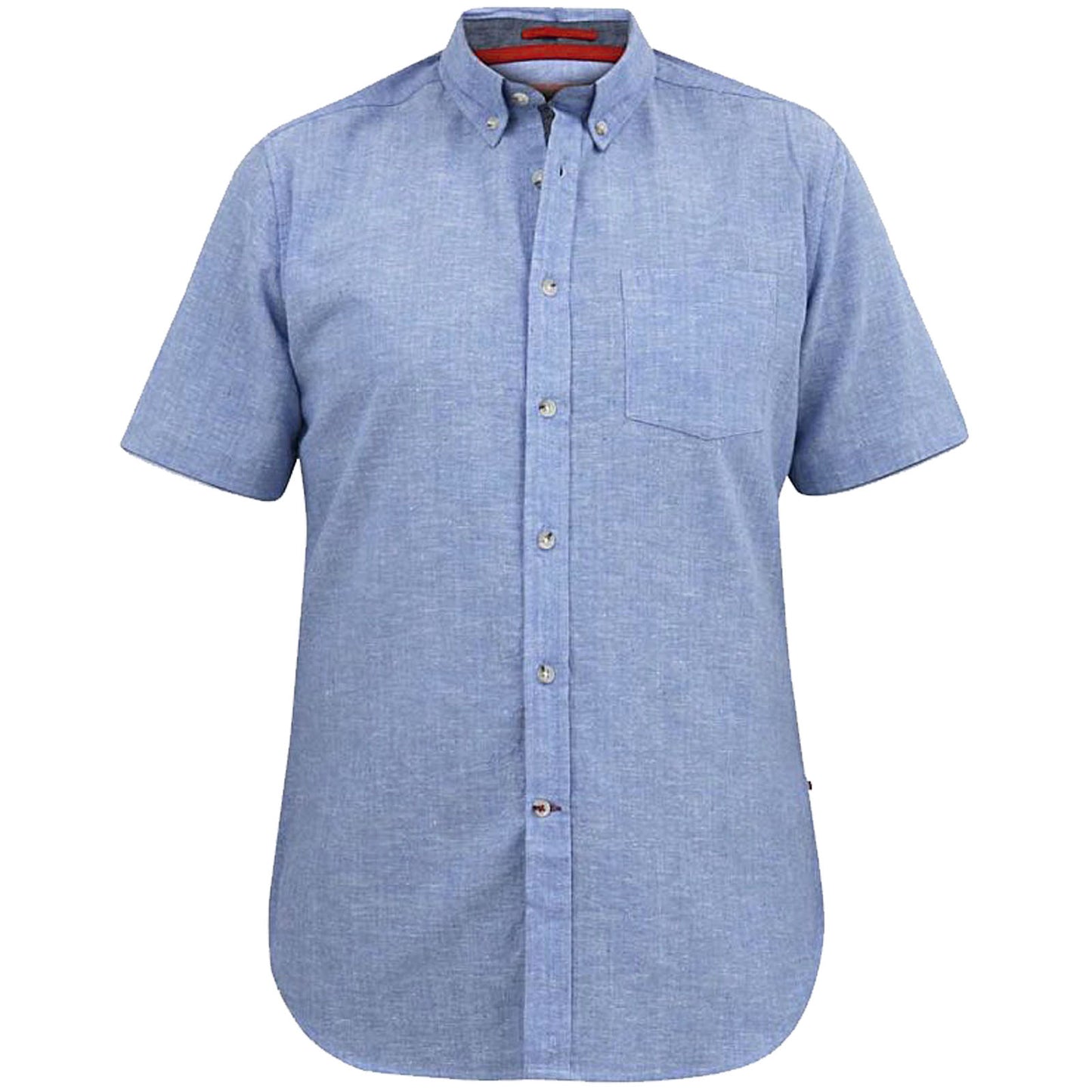 Plus Size Hazelwood Linen Mix S/S Shirt Blue