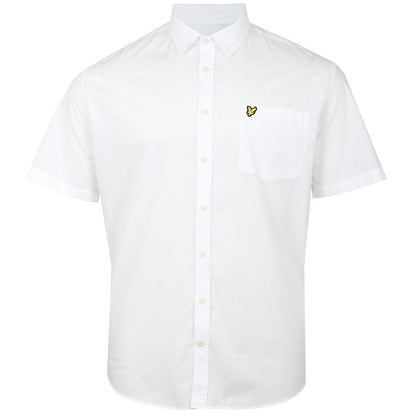 Lyle & Scott Plus Size Sw2006 Poplin Ss Shirt White