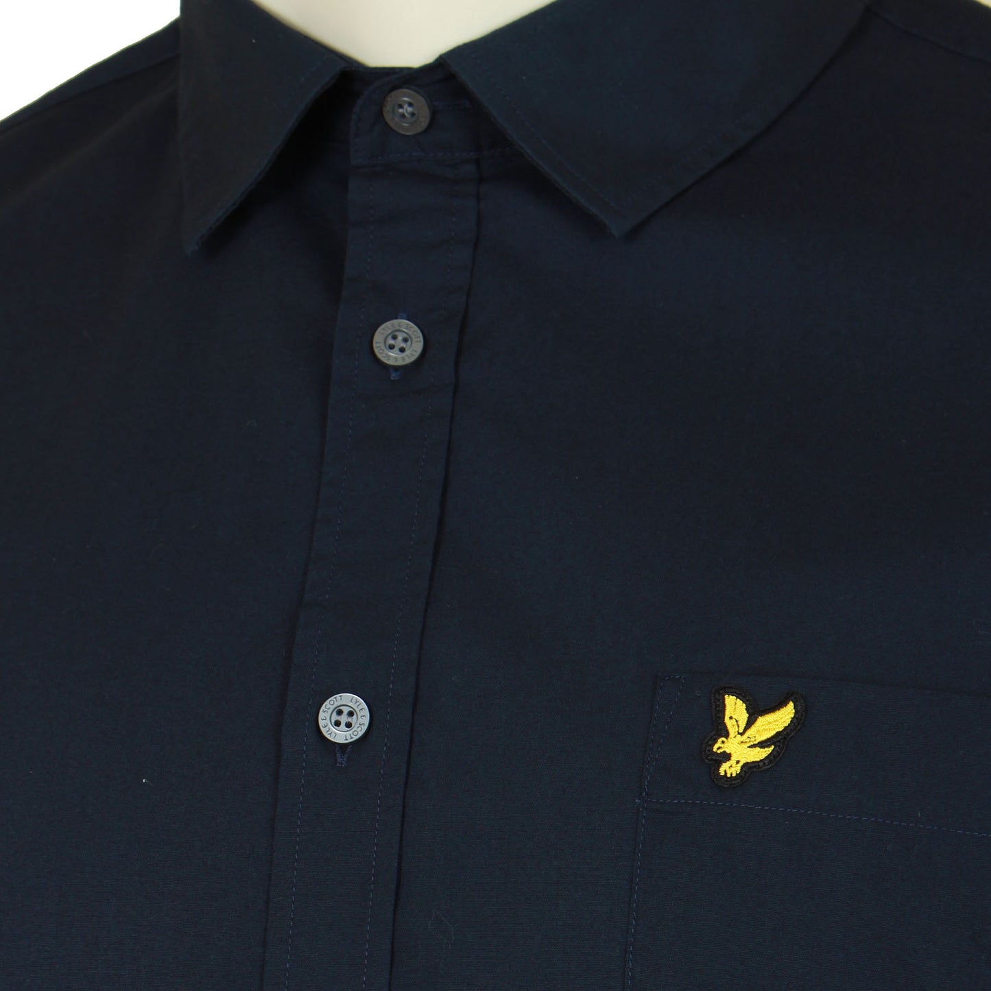 Lyle & Scott Plus Size Sw2006 Plain Poplin S/S Shirt Dark Navy