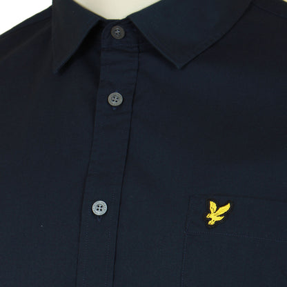 Lyle & Scott Plus Size Sw2006 Plain Poplin S/S Shirt Dark Navy