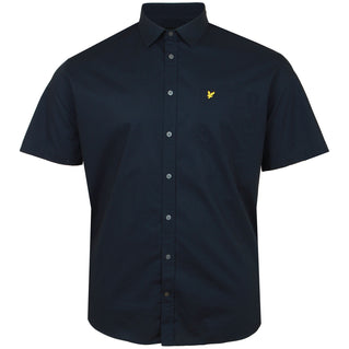 Lyle & Scott Plus Size Sw2006 Plain Poplin S/S Shirt Dark Navy