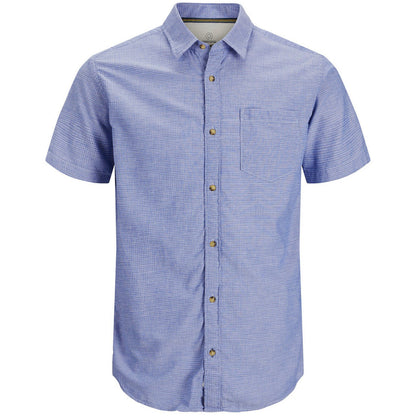 Plus Size Abel Pattern S/S Shirt Ensign Blue