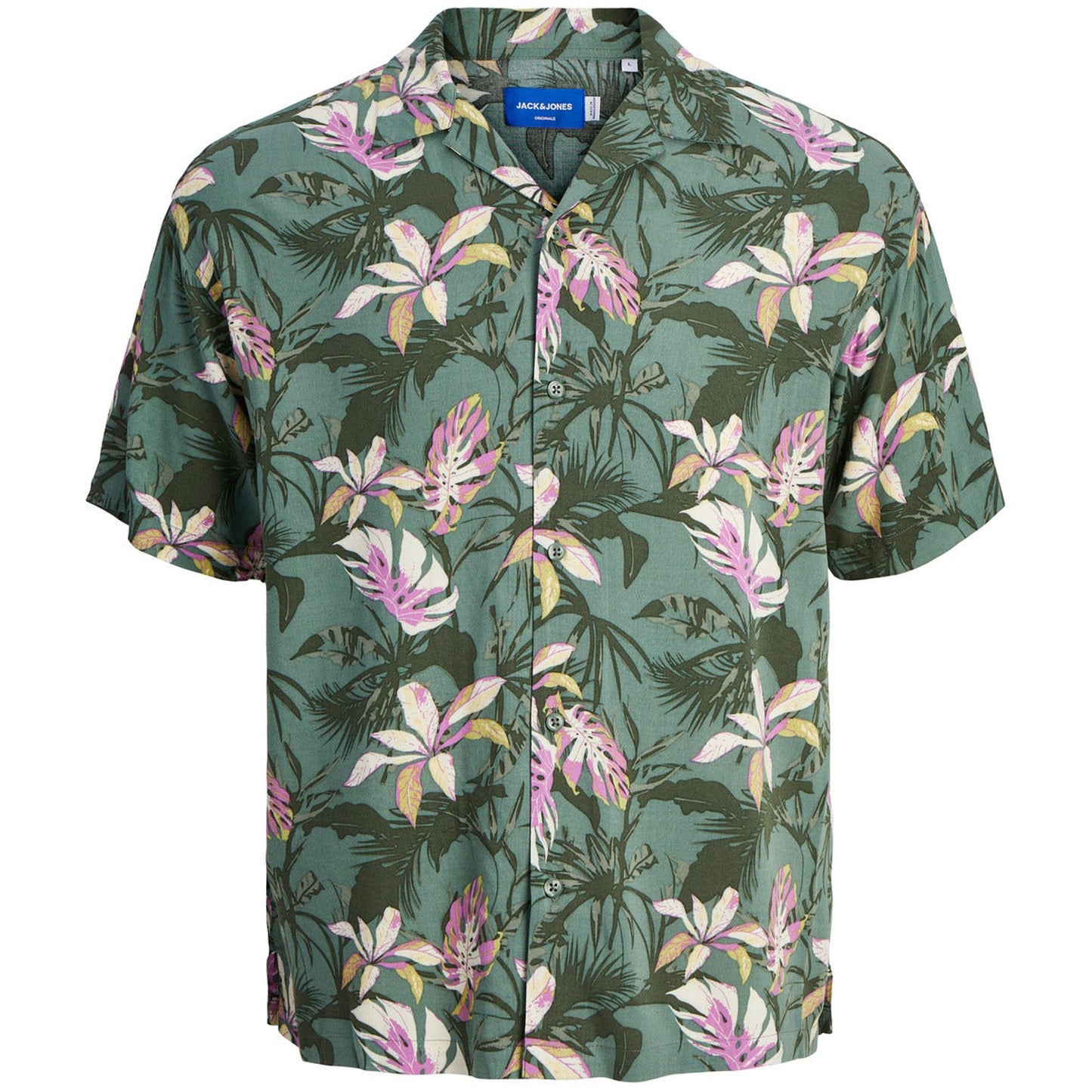 Plus Size Luke Tampa Aop Floral S/S Shirt Laurel Wreath