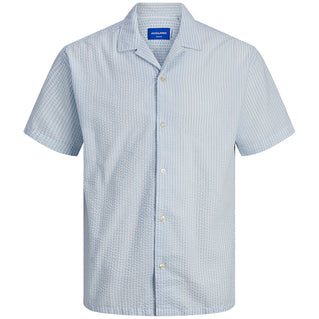 Jack & Jones Plus Size Easter Palma Seersucker Striped S/S Shirt Cashmere