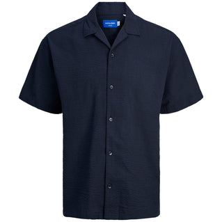 Jack & Jones Plus Size Easter Palma Seersucker S/S Shirt Sky Captain