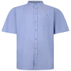 Espionage Plus Size Sh416 Oxford Grandad S/S Shirt Blue