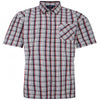 Espionage Plus Size Check Short Sleeve Shirt White/Coral