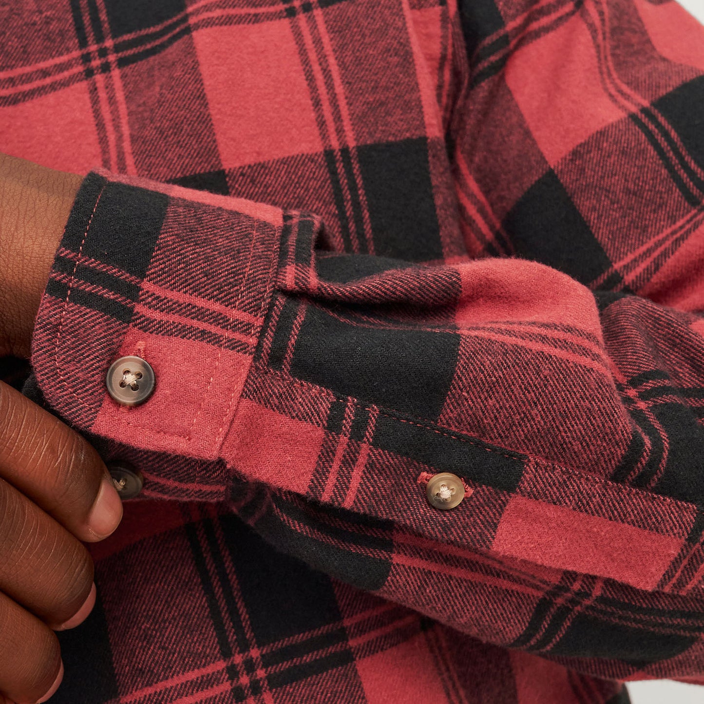 Plus Size Joshua Fall Buffalo Check L/S Shirt Brick Red