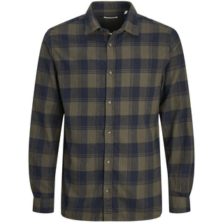 Jack & Jones Plus Size Joshua Fall Buffalo Check L/S Shirt Forest Night